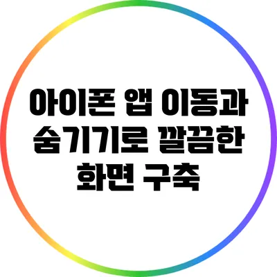 아이폰 앱 이동과 숨기기로 깔끔한 화면 구축