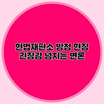 헌법재판소 방청 현장 긴장감 넘치는 변론