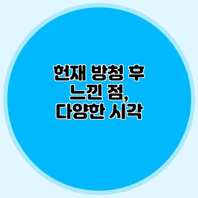 헌재 방청 후 느낀 점, 다양한 시각