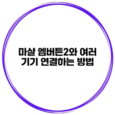 마샬 엠버튼2와 여러 기기 연결하는 방법