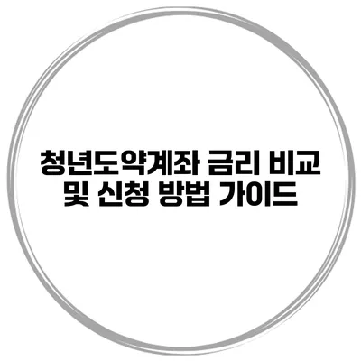 청년도약계좌 금리 비교 및 신청 방법 가이드