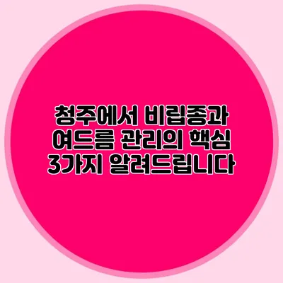 청주에서 비립종과 여드름 관리의 핵심 3가지 알려드립니다